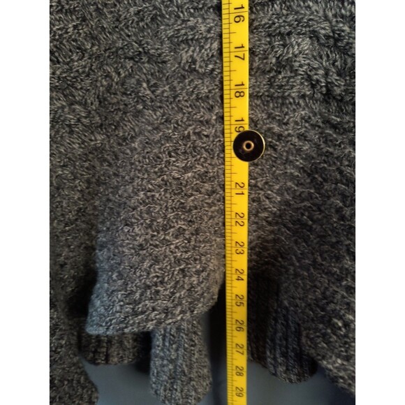 Anthropologie CANARY Cardigan Wool Sweater Gray  Ribbed Tunic Medium - Picture 3 of 8